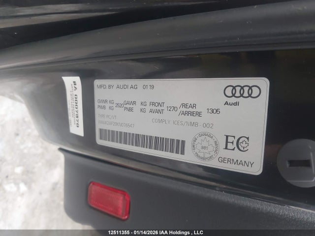 WAUK2AF20KN076547 Audi A6