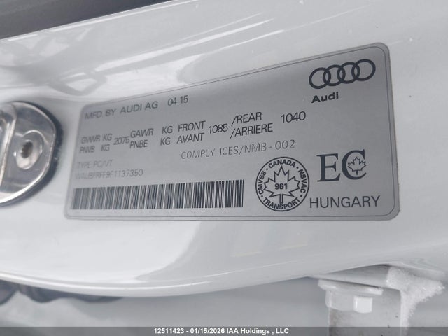 WAUBFRFF9F1137350 Audi A3 2.0t Komfort/2.0t Progressiv