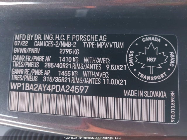Porsche Cayenne Platinum Edition 2023 WP1BA2AY4PDA24597 Image 9