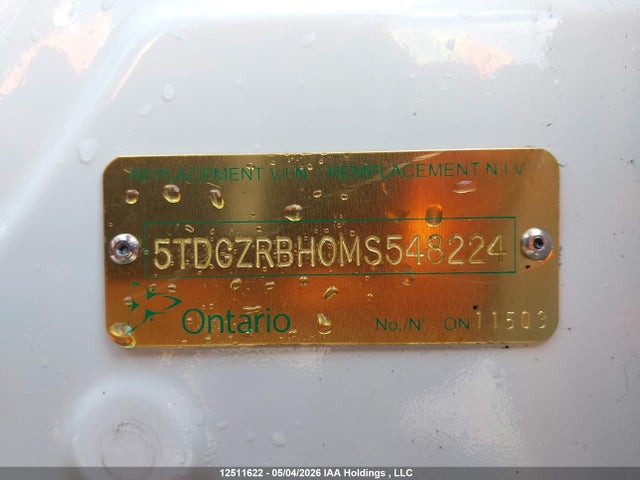 5TDGZRBH0MS548224 Toyota Highlander Xle