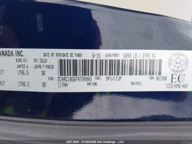 2C4RC1BG6FR720903 Chrysler Town &amp; Country Touring