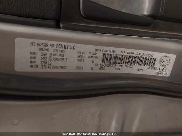 1C4RJFAG2HC961311 Jeep Grand Cherokee Laredo