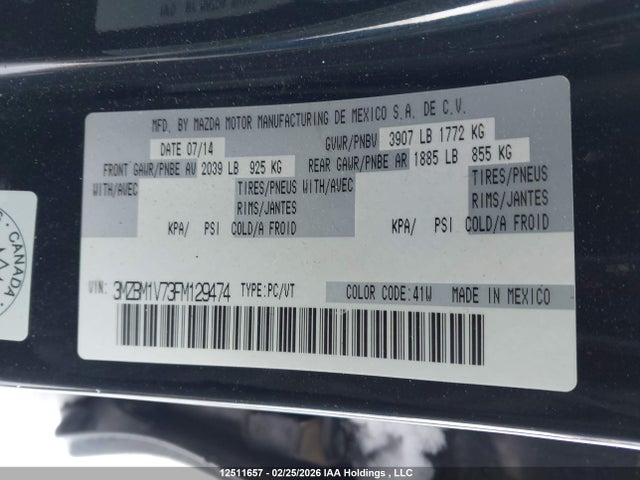 Mazda Mazda3 Gs 2015 3MZBM1V73FM129474 Image 18