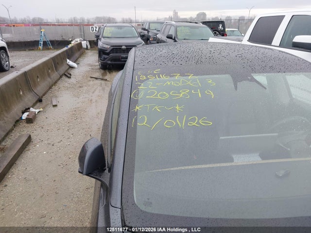 5YJ3E1EA2NF205849 Tesla MODEL 3