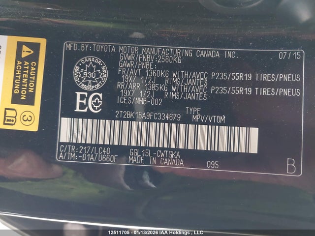 2T2BK1BA9FC334679 Lexus Rx 350 F Sport/sportdesign
