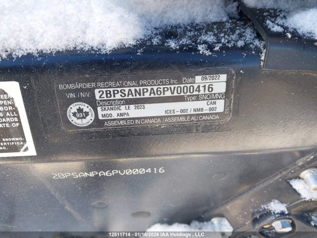 2BPSANPA6PV000416 Skidoo Skidoo