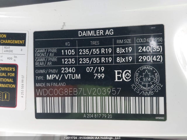 WDC0G8EB7LV203957 Mercedes-Benz Glc 300 4matic