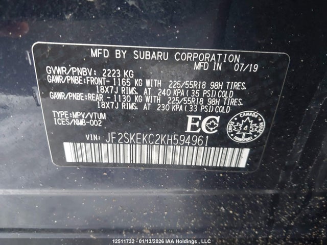 Subaru Forester Sport 2019 JF2SKEKC2KH594961 Image 9