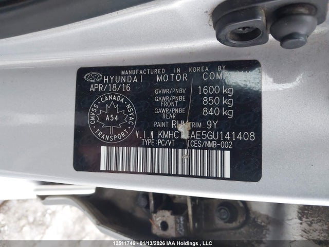 KMHCT4AE5GU141408 Hyundai Accent Le