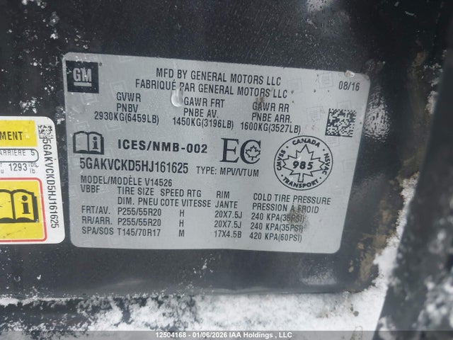 5GAKVCKD5HJ161625 Buick Enclave Premium