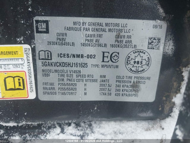 5GAKVCKD5HJ161625 Buick Enclave Premium