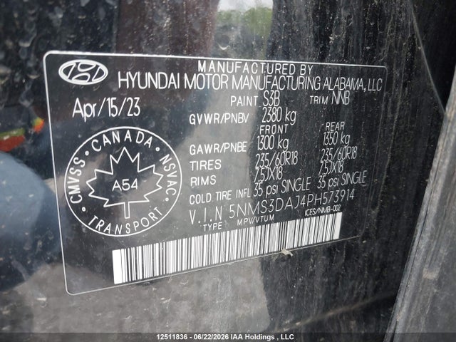 Hyundai Santa Fe 2023 5NMS3DAJ4PH573914 Image 9