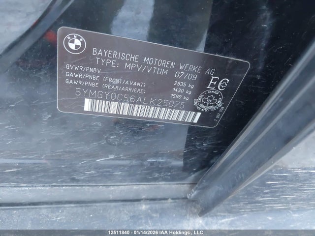 Продаж на аукціоні авто 2010 Bmw X5 M, vin: 5YMGY0C56ALK25075, номер лоту: 12511840