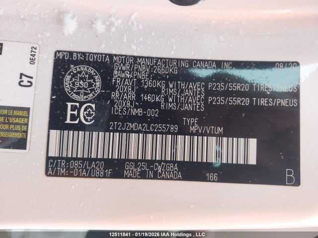 2T2JZMDA2LC255789 Lexus RX 350