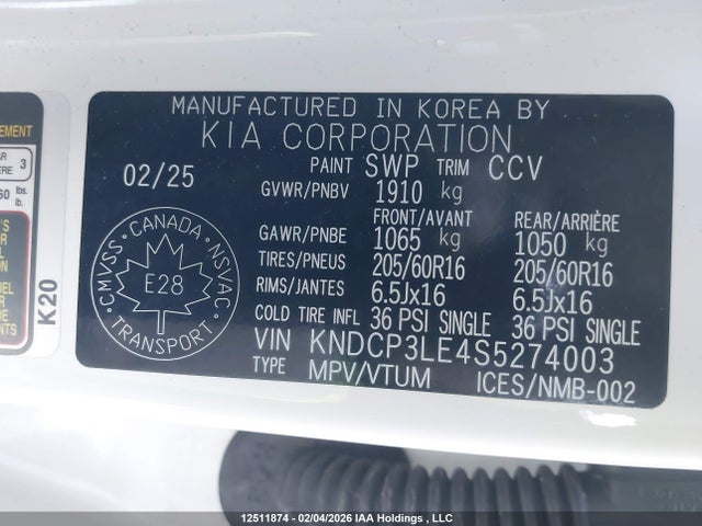 KNDCP3LE4S5274003 KIA Niro