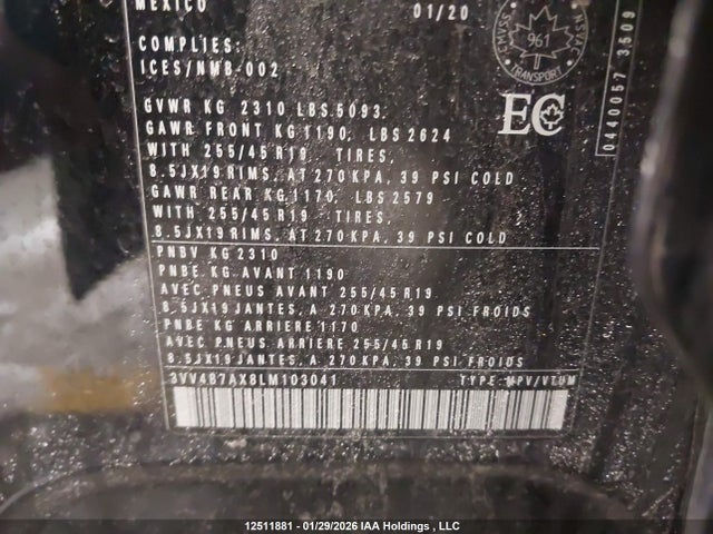 3VV4B7AX8LM103041 Volkswagen Tiguan Highline