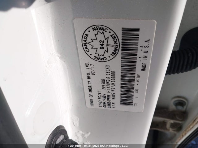 19UUB1F31JA800886 Acura TLX