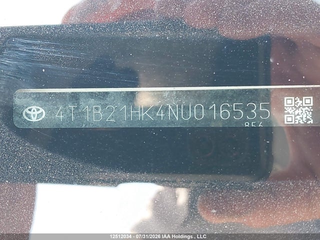 4T1B21HK4NU016535 Toyota Camry Hybrid Se