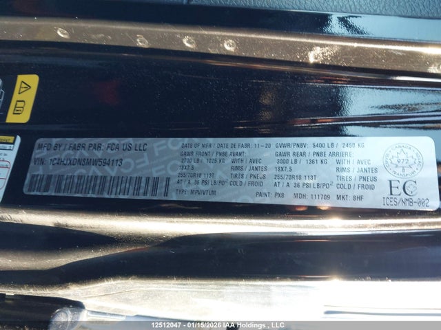 1C4HJXDN8MW594113 Jeep Wrangler Unlimited Sport