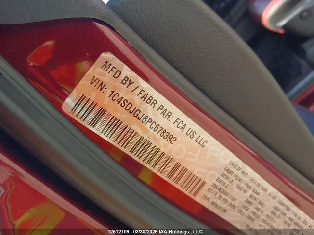 Продажа на аукционе авто 2023 Dodge Durango Srt 392 Plus, vin: 1C4SDJGJ8PC678392, номер лота: 12512109