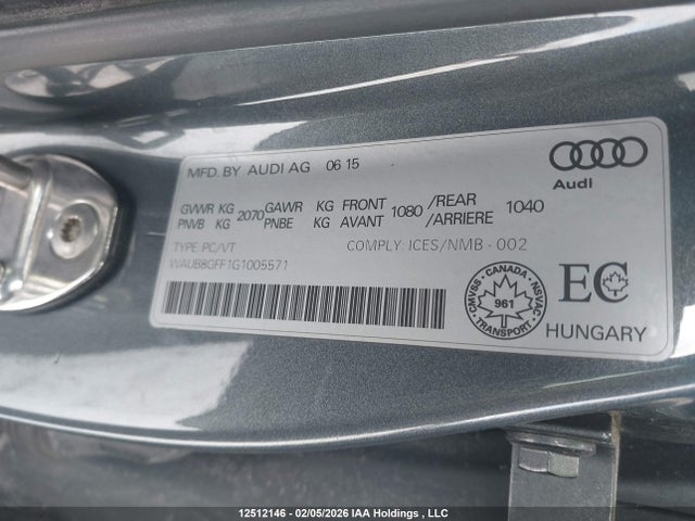 WAUB8GFF1G1005571 Audi A3 2.0t Komfort