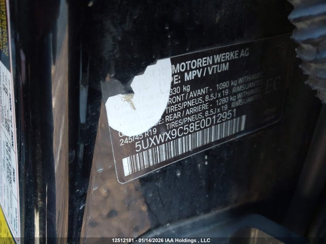 5UXWX9C58E0D12951 BMW X3 Xdrive28i