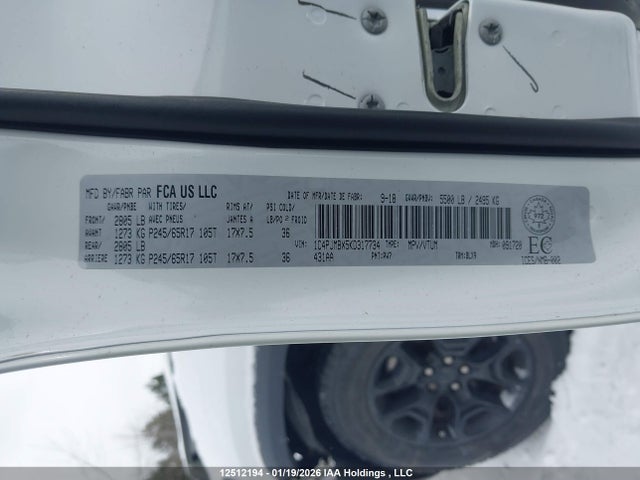 1C4PJMBX5KD317734 Jeep Cherokee Trailhawk