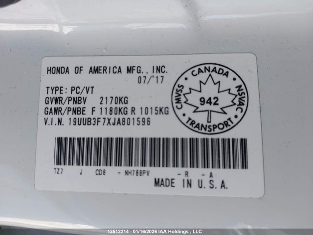 Acura Tlx Advance 2018 19UUB3F7XJA801596 Image 9