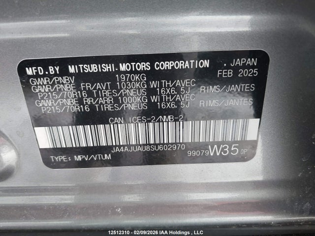 JA4AJUAU8SU602970 Mitsubishi RVR