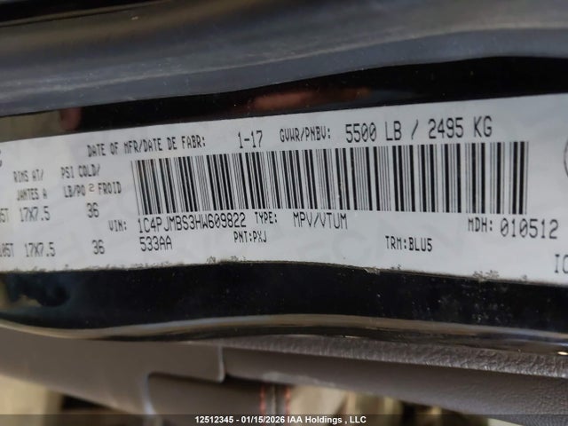 1C4PJMBS3HW609822 Jeep Cherokee Trailhawk