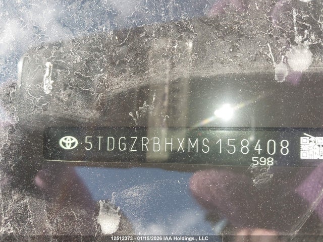 5TDGZRBHXMS158408 Toyota Highlander Xle