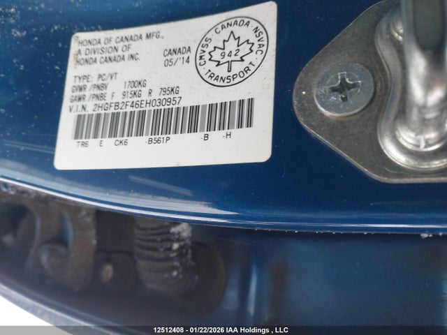 Honda Civic 2014 2HGFB2F46EH030957 Image 18