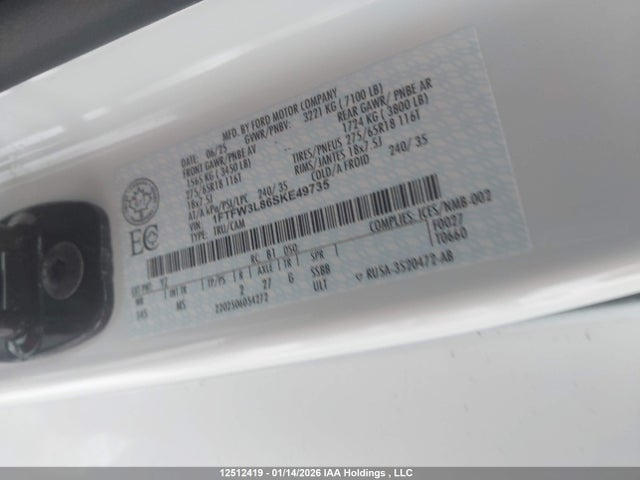1FTFW3L86SKE49735 Ford F150 Xlt