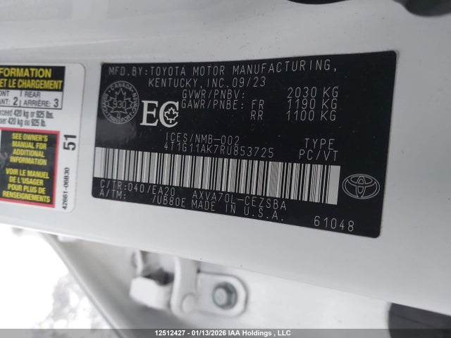 4T1G11AK7RU853725 Toyota Camry Se Night Shade/se