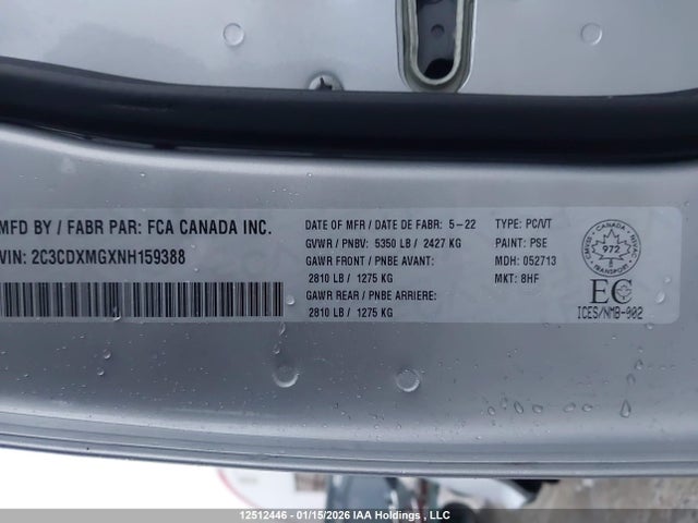 2C3CDXMGXNH159388 Dodge Charger Gt Awd