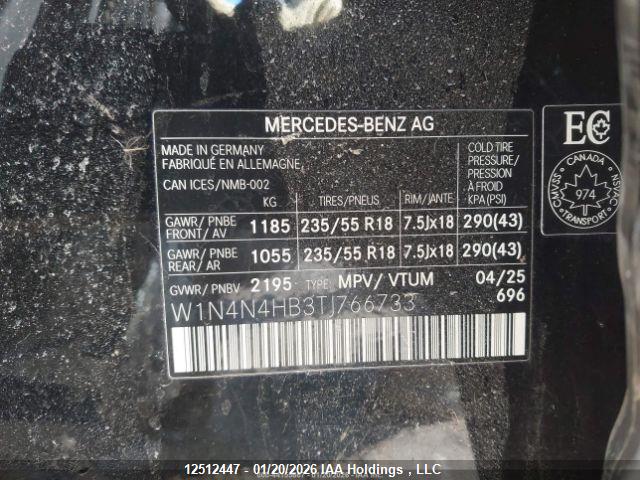 W1N4N4HB3TJ766733 Mercedes-Benz Gla 250 4matic
