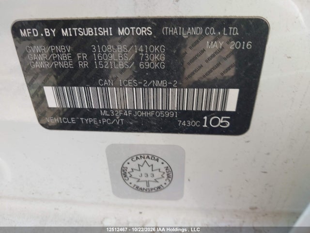 Mitsubishi Mirage G4 Sel 2017 ML32F4FJ0HHF05991 Image 9
