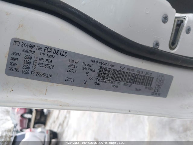 2018 Jeep Compass Latitude მანქანა იყიდება აუქციონზე, vin: 3C4NJDBB2JT394274, აუქციონის ნომერი: 12512564