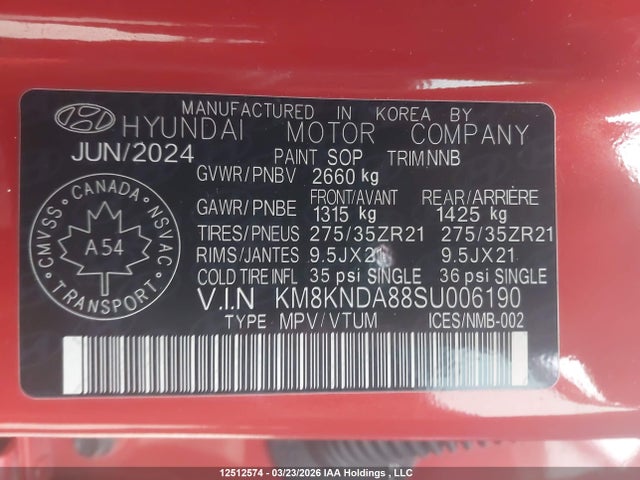 2025 Hyundai Ioniq 5 N მანქანა იყიდება აუქციონზე, vin: KM8KNDA88SU006190, აუქციონის ნომერი: 12512574