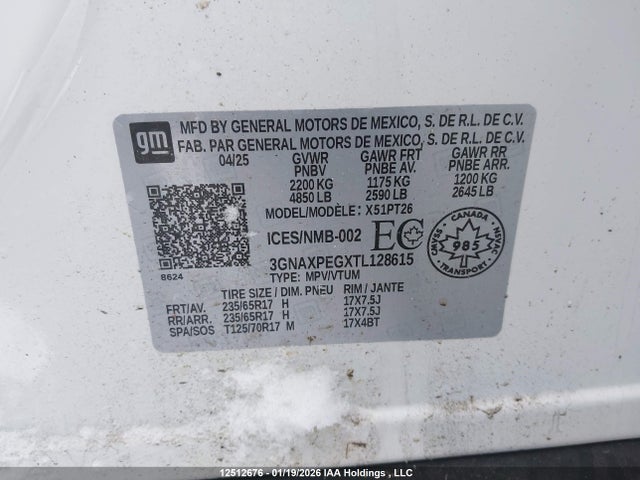 3GNAXPEGXTL128615 Chevrolet EQUINOX LT