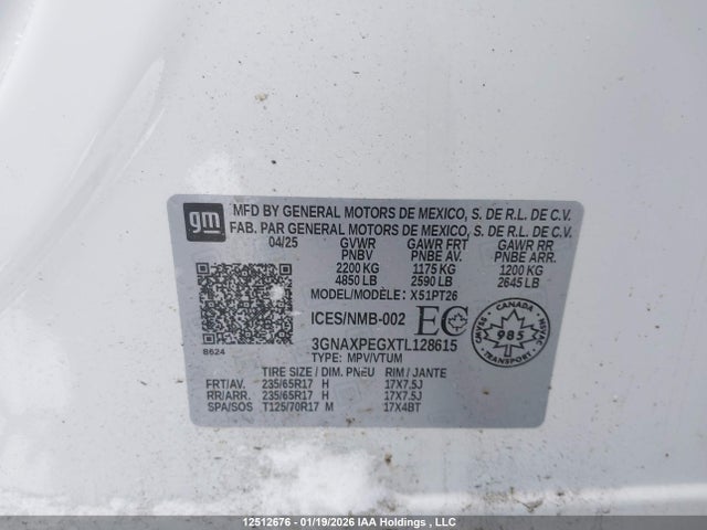 3GNAXPEGXTL128615 Chevrolet EQUINOX LT