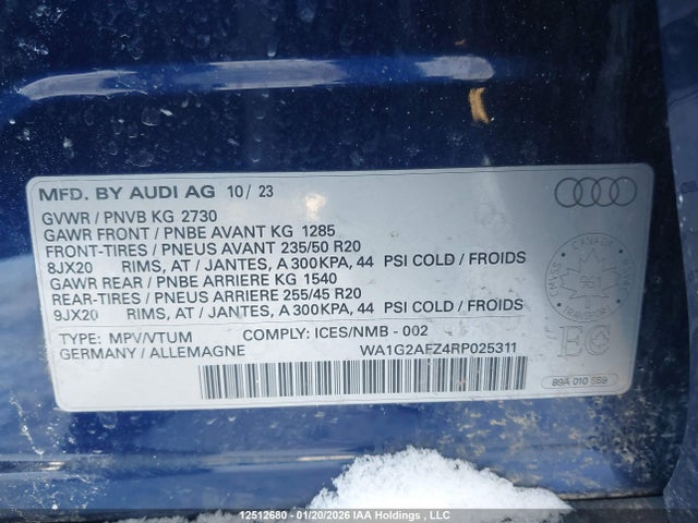 WA1G2AFZ4RP025311 Audi Q4 E-TRON