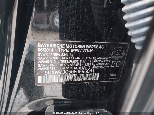 5UXWY3C56F0E96041 BMW X3 Xdrive28d
