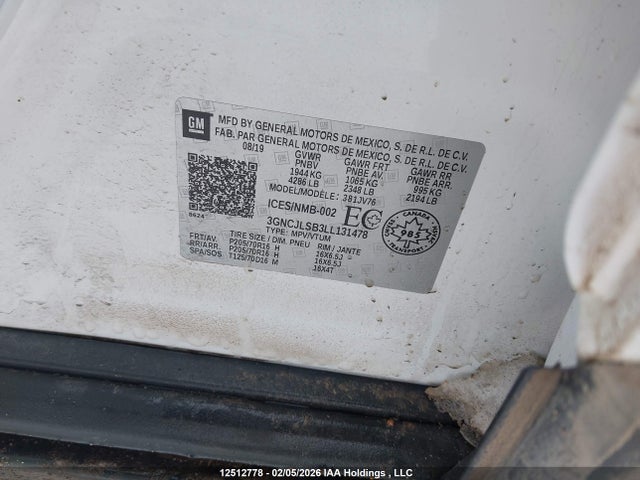 Chevrolet Trax Lt 2020 3GNCJLSB3LL131478 Image 9