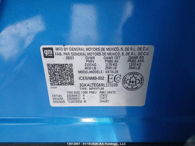 3GKALTEG6RL173108 GMC Terrain Sle