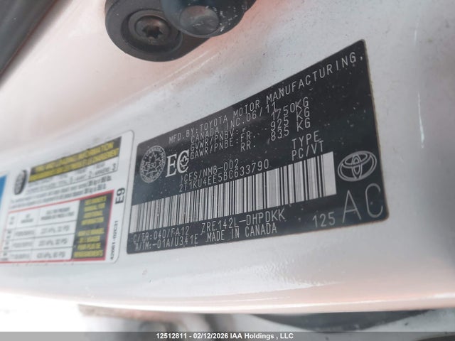 Aukcja sprzedaży 2011 Toyota Corolla Matrix, vin: 2T1KU4EE5BC633790, numer aukcji: 12512811