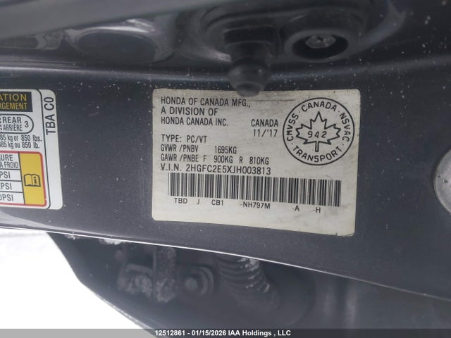 2HGFC2E5XJH003813 Honda Civic Lx
