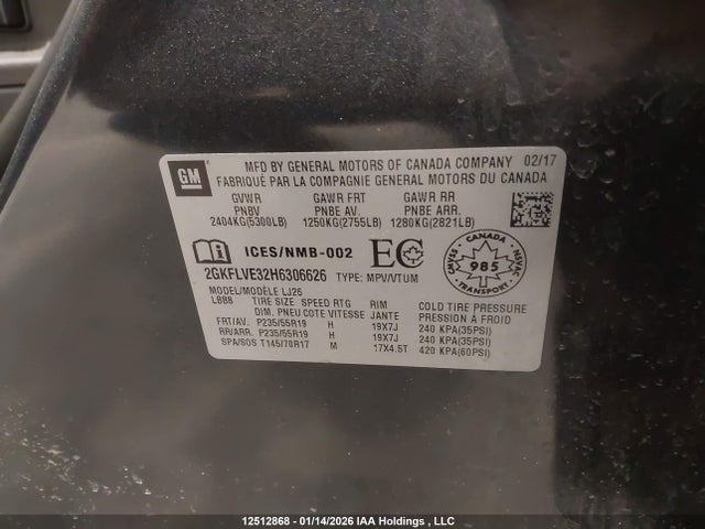 2GKFLVE32H6306626 GMC Terrain Denali