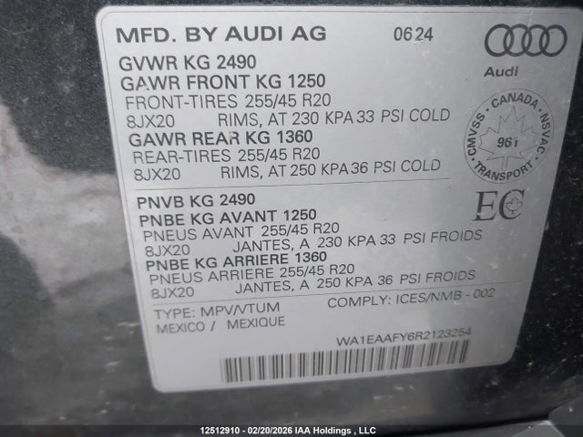 Audi Q5 Premium Plus 45 2024 WA1EAAFY6R2123254 Image 18