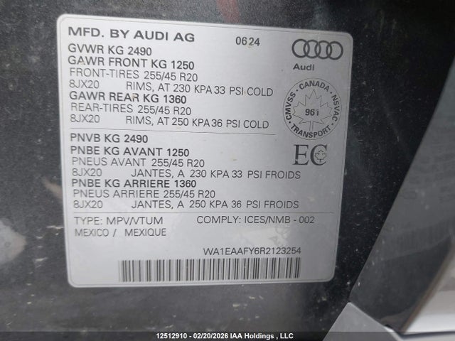 Audi Q5 Premium Plus 45 2024 WA1EAAFY6R2123254 Image 9